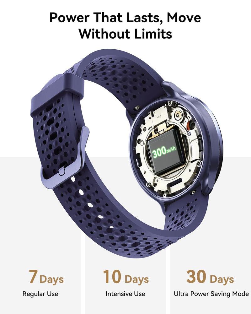 Quican Smart Watch for Women & Men, Compatible with iPhone & Android | 1.27" Fitness Tracker with Bluetooth Calling, AMOLED Display, Heart Rate & Sleep Tracking, 2 Bands, Perfect Smart Gift