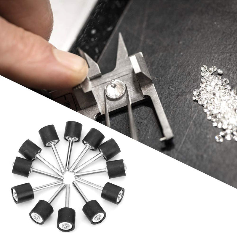 12pcs Drum Rubber Stand Sleeve Iron Polishing Grinding Drum Holder Rubber Mandrel 1/8" Shank Grinding Sleeve for Electric Rotary Tool Attachments