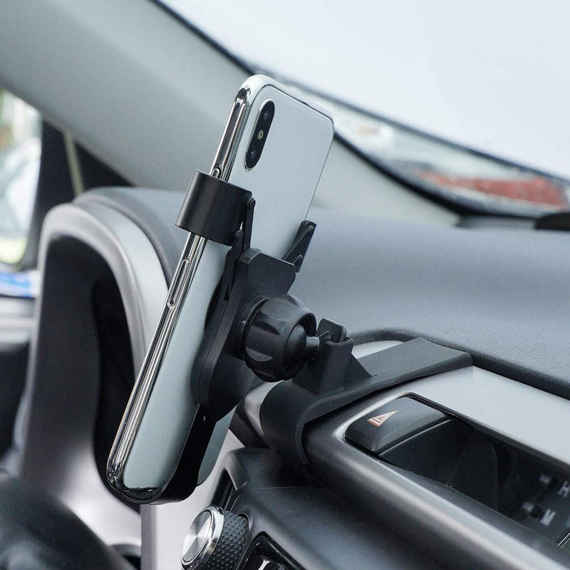 BEHAVE Phone Holder for Toyota RAV4,Car Phone Holder for Totota RAV4 2013-2018 Phone Cradles,Adjustable Phone Mount for iPhone 8 iPhone X,Smartphone for 5.5/6 in Alloy Black,Compatible for Toyota RAV4 2013-2018