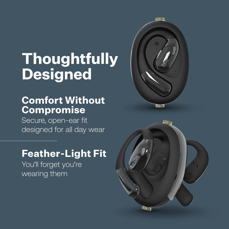 Harmonix TravelerAI Spin, Bluetooth Earbuds with Spinner Case, Real-Time AI Translation, Black