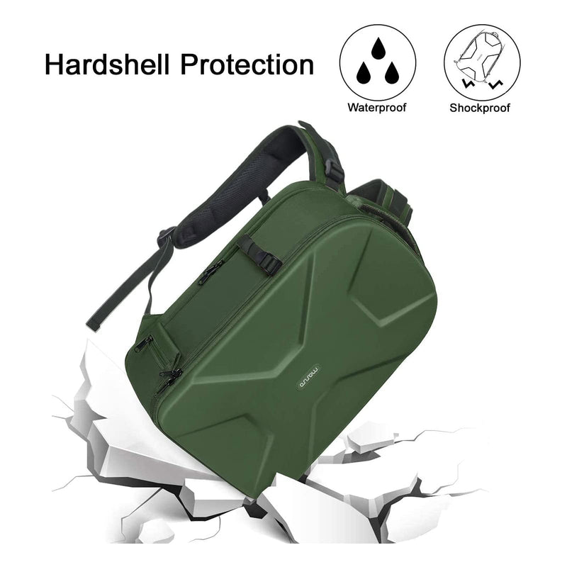 MOSISO Camera Backpack, DSLR/SLR/Mirrorless Photography Camera Bag | 15-16 inch Waterproof Hardshell Case with Tripod Holder&Laptop Compartment Compatible with Canon/Nikon/Sony, Army Green