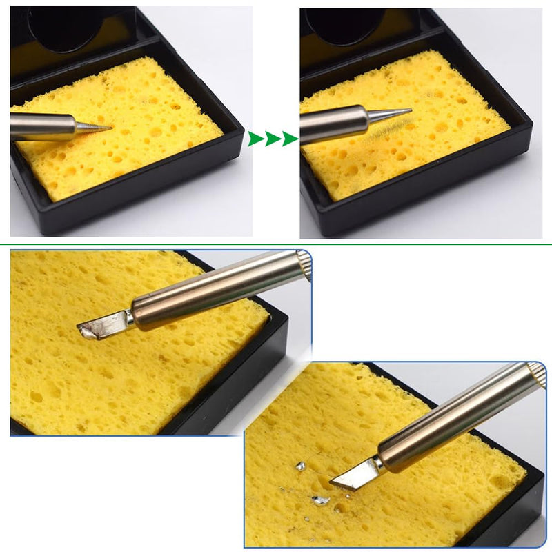 Pack of 20 Professional Soldering Sponge Cleaning Sponge Soldering Iron (6.7 x 6.7 x 1 cm), Cleaner Sponges for Soldering Tips, Soldering Tip Cleaner Sponge & Soldering Tip Reactivator, Soldering 6,7*6,7*1 cm