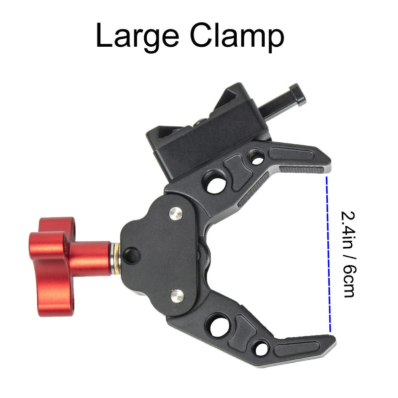 [AUSTRALIA] - Came-TV V-Mount Battery Clamp Large Open Angle and Solid Structure Adapter with 1/4 and 3/8 inches Screw Holes Mounting to Light Stand or Tripod 