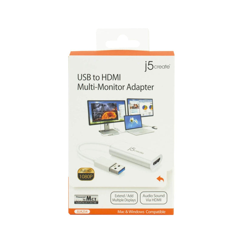 j5create USB Type-A to HDMI Display Adapter + USB C to USB Type-A Adapter (JUA254 + JUCX15X2)