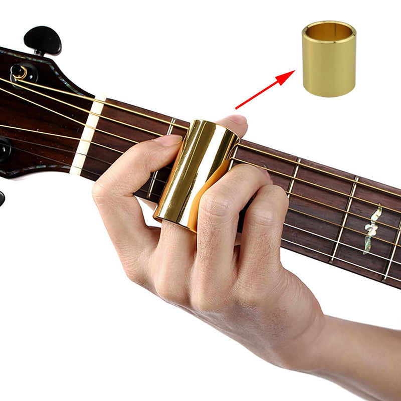 Guitar Knuckle Slide Guitar Brass Finger Slides Gold Length 28mm Diameter 25mm