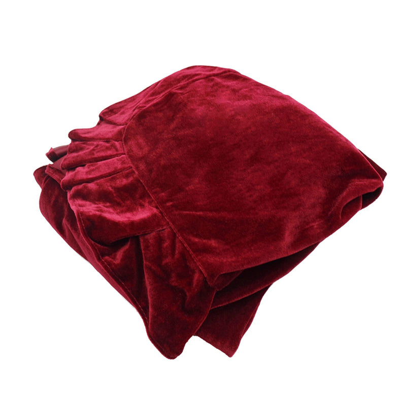 Piano Cover,Portable Foldable Pleuche Upright Full Piano Dust Cover Instruments Accessory (Red)