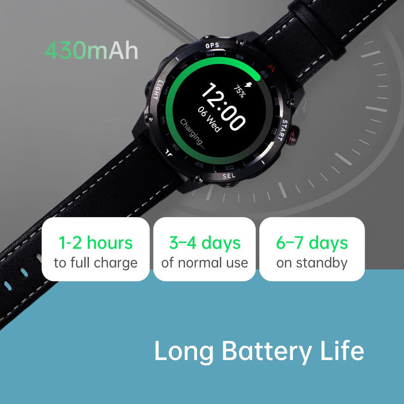 Smart Watch for Women Men, GPS Bluetooth Calling Fitness Tracker | 1.43" AMOLED Touchscreen Smartwatch for Android iOS, Heart Rate SpO2 Sleep Monitor, 150+ Sport Modes, IP68 Waterproof