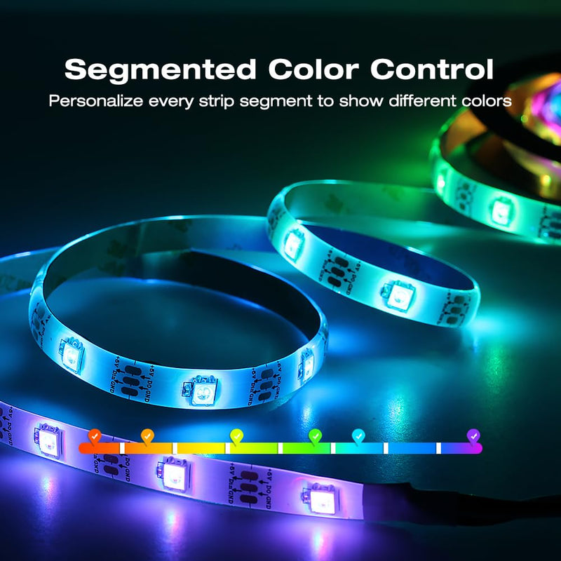 GLEDOPTO WLED Digital Strip Light Controller WiFi DC5-24V Support WS2812 2811 SK6812 and Other RGB RGBW Strip Lights 800 ICs DIYable