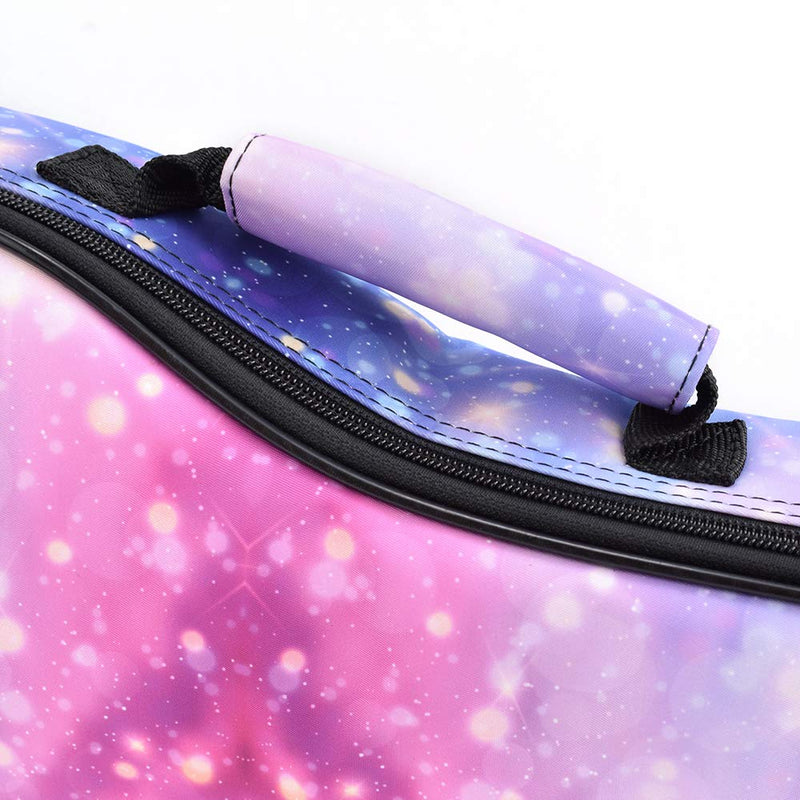 CLOUDMUSIC Ukulele Case Gig Bag Padded Backpack For Concert 23" Inch(Concert,Pink Purple Starry Night) Pink Purple Starry Night