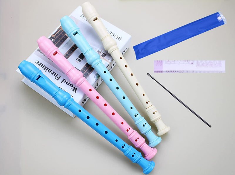 [AUSTRALIA] - German Style 8 Hole Soprano Recorder Instrument for Chrildren Kids Beginner Graduation or Back to School Gift with Cleaning Rod and Instruction (Purple) Purple 
