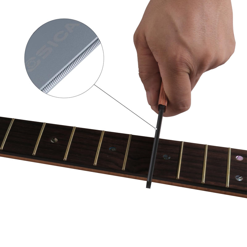 Guitar Fret Crowning File, Dual Side Fret Crowning Tool Files,Fret polishing kit,Luthier Tools, Professional High Carbon Steel Design for Electric, Acoustic,Bass Guitar