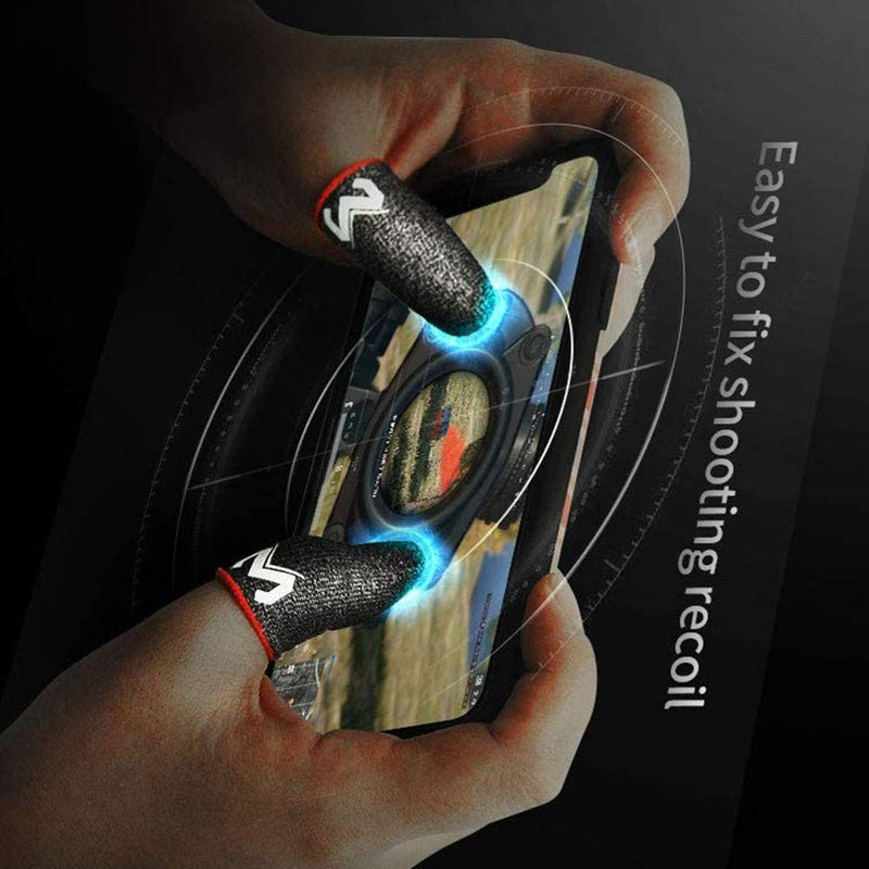 Gaming Finger Sleeves for Sweaty Hands - Rakizbe High-Sensitive Anti-Sweat Breathable Seamless Touch Screen Thumb Sleeve Gloves for iPad/Mobile PUBG Game Controller