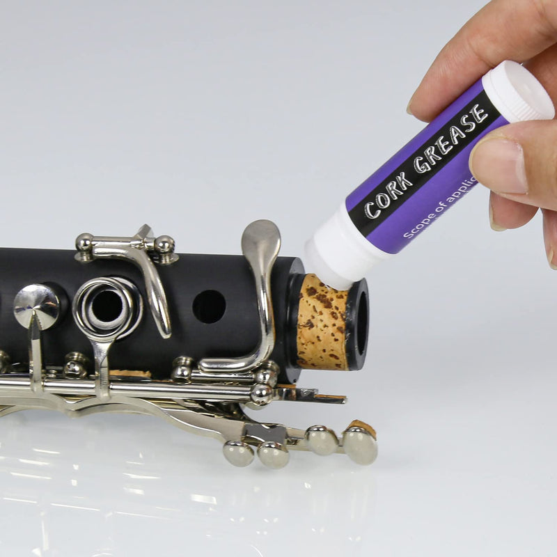 8 Piece Saxophone Clarinet Cork Grease, Lubricating Tube Cleaning Care Product for Clarinets, Saxophones, Oboes, Flutes, Bass Clarinets, Etc.