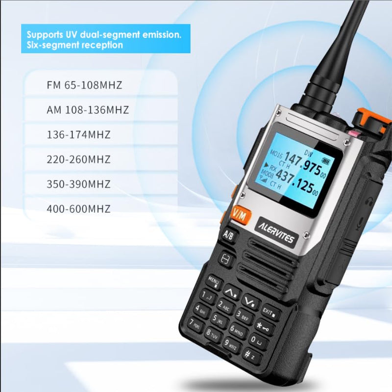 BaoFeng Radio Ham Radio Handheld K61 8W Rechargeable Walkie Talkies 2600mAh NOAA Weather Receiver 999CH Two Way Radio 2 Way Radio Long Range with Earpiece,USB-C Charger for Hunting Camping