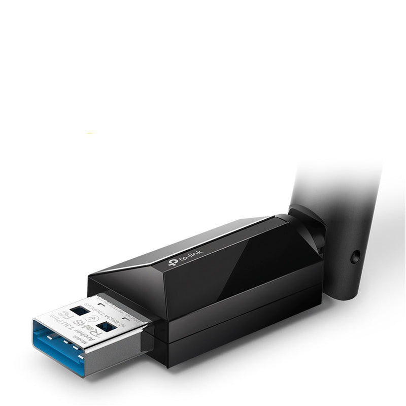 TP-Link USB WiFi Adapter for Desktop PC, AC1300 Dual Band PC WiFi Antenna | USB 3.0 Wireless Network Adapter with High Gain Antenna, MU-MIMO, Win 11/10/8.1/8/7/XP, Mac OS 10.9-10.15 (Archer T3U Plus) AC1300, Single Antenna