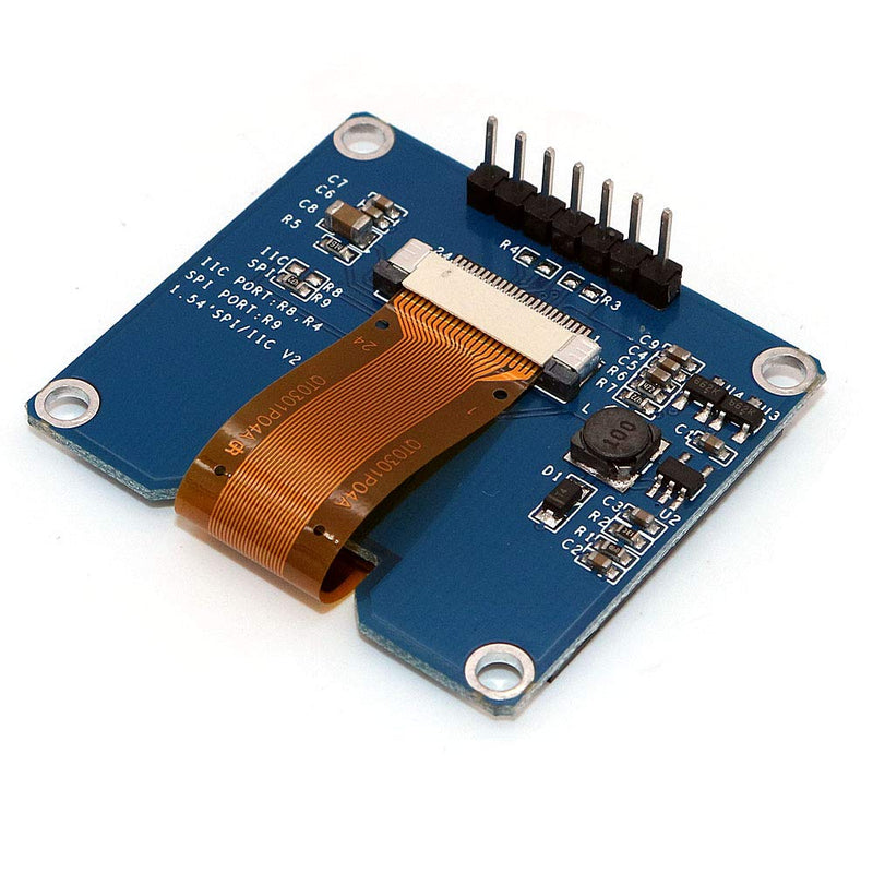 Fasizi 1.54 Inch OLED Display Module 128 x 64 SPI IIC Interface OLED Screen Board 3.3-5 V UART White Writing