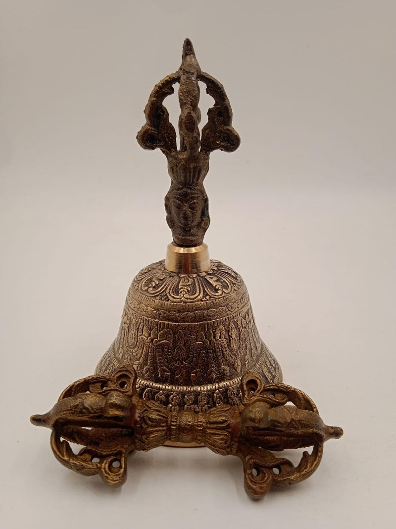 Tibetan Buddhist Meditation Bell and Dorje Set – Ritual Chime for Yoga, Mindfulness, Chakra Healing, and Spiritual Practices