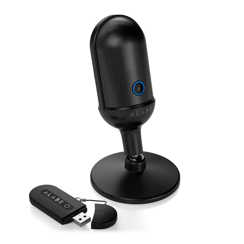 USB Wireless Cardioid Condenser Microphone for Podcast,Gaming and Home Office,100ft Signal Transmission Distance,Streaming Mic with LED Quick Mute Indicator and Noise Cancelling for PC,Mac