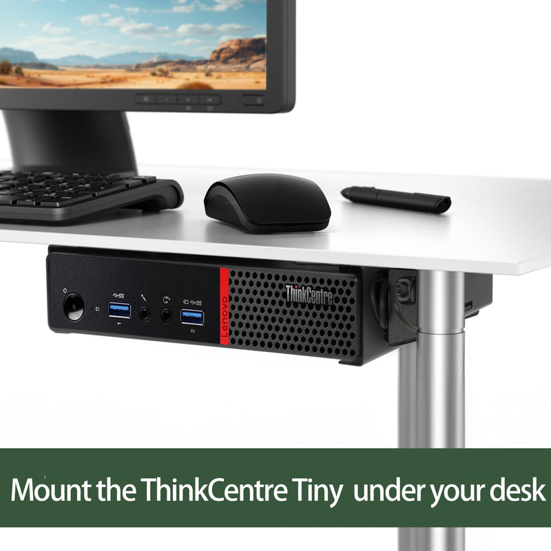 2 Pack Mini PC Mount Compatible with Lenovo ThinkCentre Tiny | Wall VESA and Under Desk Mount for Lenovo ThinkCentre Tiny Desktops M600 M700 M710Q M715q M720Q M800z M900 M910Q 2