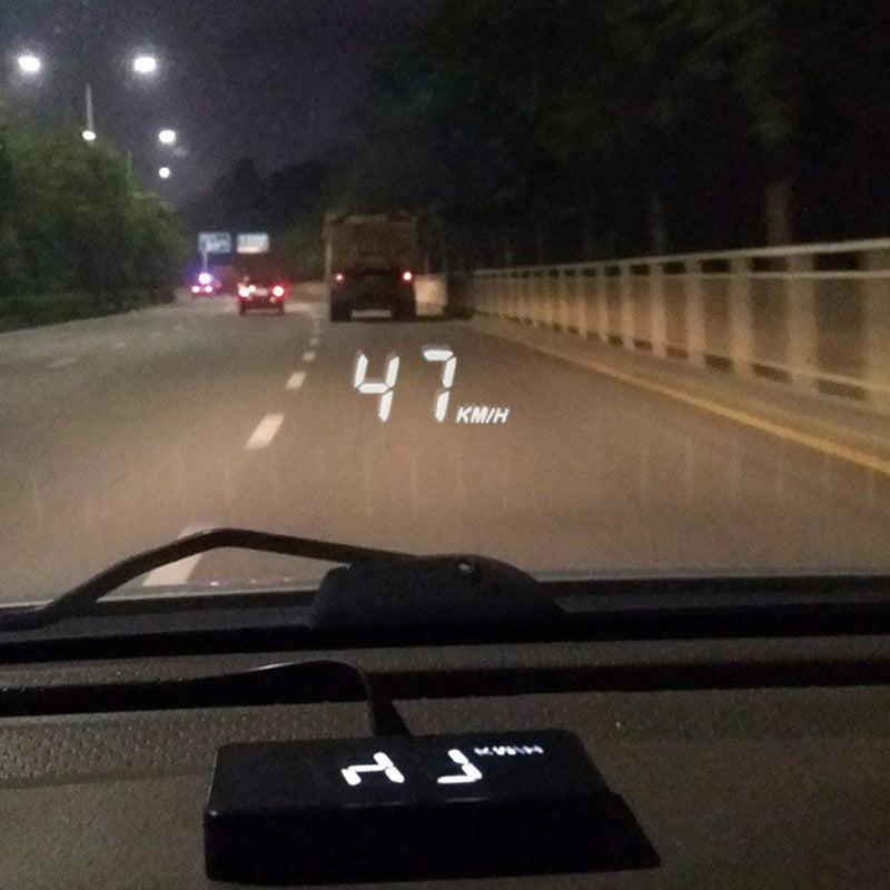 [AUSTRALIA] - 3.5" Car HUD Head Up Display with OBD2/EUOBD Interface Plug & Play Vehicle Speed KM/h MPH, OverSpeed Warning, Water Temperature, Battery Voltage, Mileage Measurement 