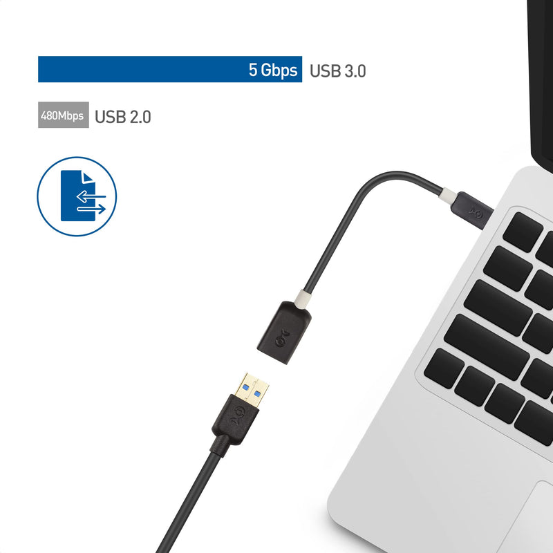 Cable Matters USB C to USB Adapter 6 Inches (USB to USB C Adapter, USB-C to USB 3.0 Adapter, USB C OTG) in Black