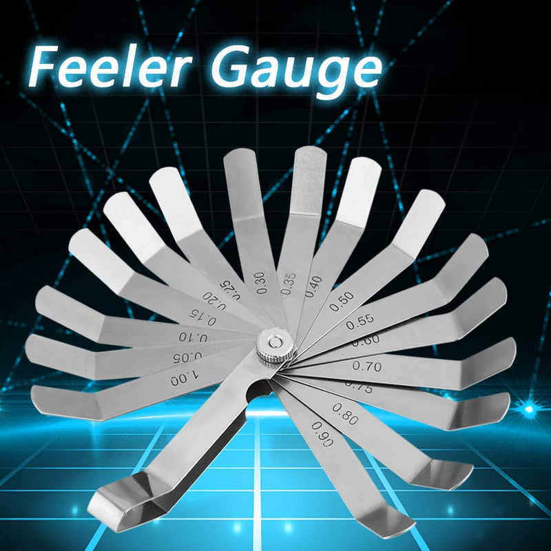 Honda Valve Adjustment Tool, Deosdum Metric Feeler Gauge Set, Stainless Steel, Curved Feeler Gauge Ruler, Welding Inspection Tool, 0.05 1.00mm Offset Feeler Gauge