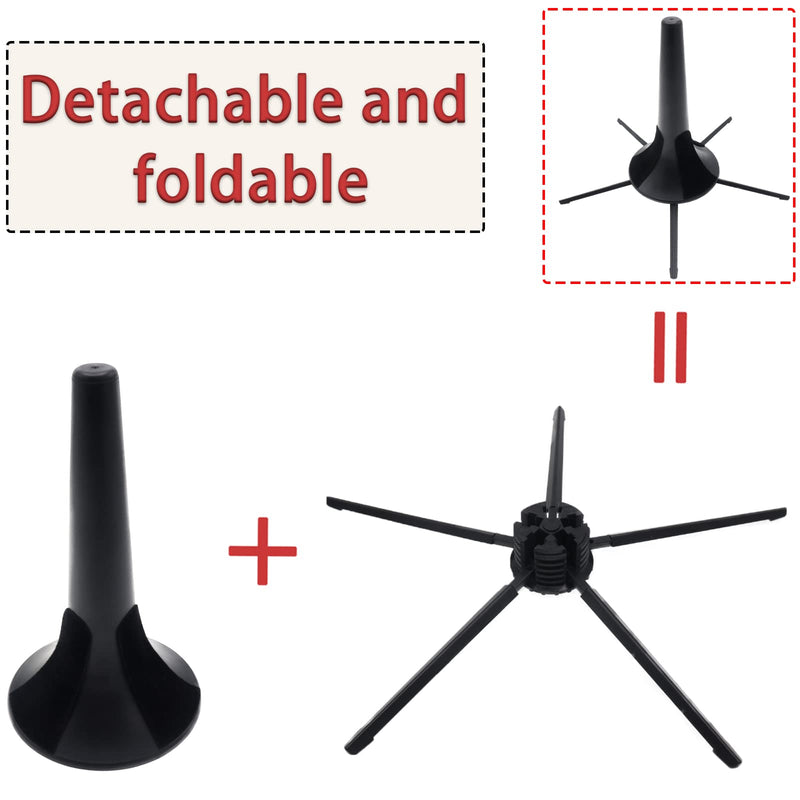 [AUSTRALIA] - Portable 5-Leg Trumpet Stand Holder, Fordable Black Metal Leg Base Trumpet Stand with Protective Felts, Trumpet Insturment Stand Accessories 