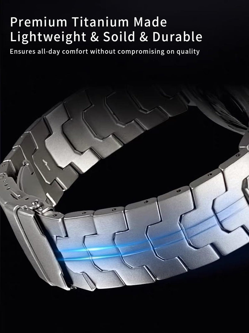 Titanium Band for Apple Watch Ultra 3 2 1 49mm Series 11 10 46mm | Metal Strap for iWatch Series Series 9/8/7/6/5/4/SE/3/2/1 45/44/42mm | Lightweight,Skin-Friendly,Durable,Fit wrist 5.9"-8.6" Titanium 49/46/45/44/42mm (series 3 2 1)