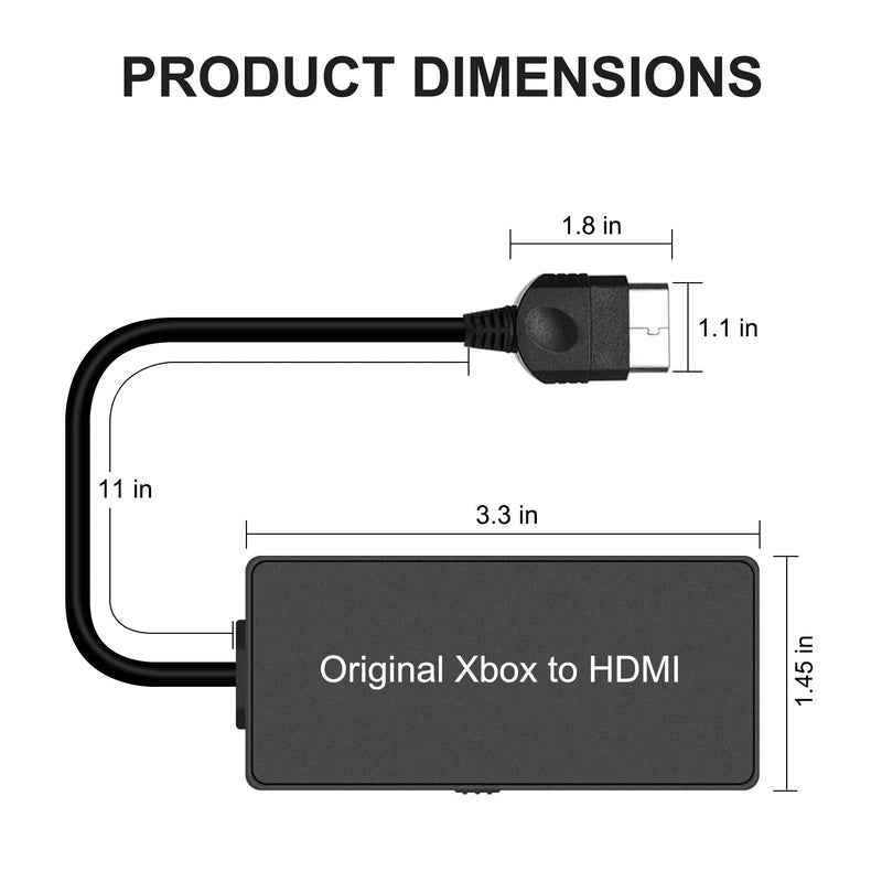 [AUSTRALIA] - HD Link Cable for Original Xbox Original Xbox HDMI Converter Automatically Detects and Converts YPbPr Component Signal to 480i/720p Output（100% Improved Picture Quality） 