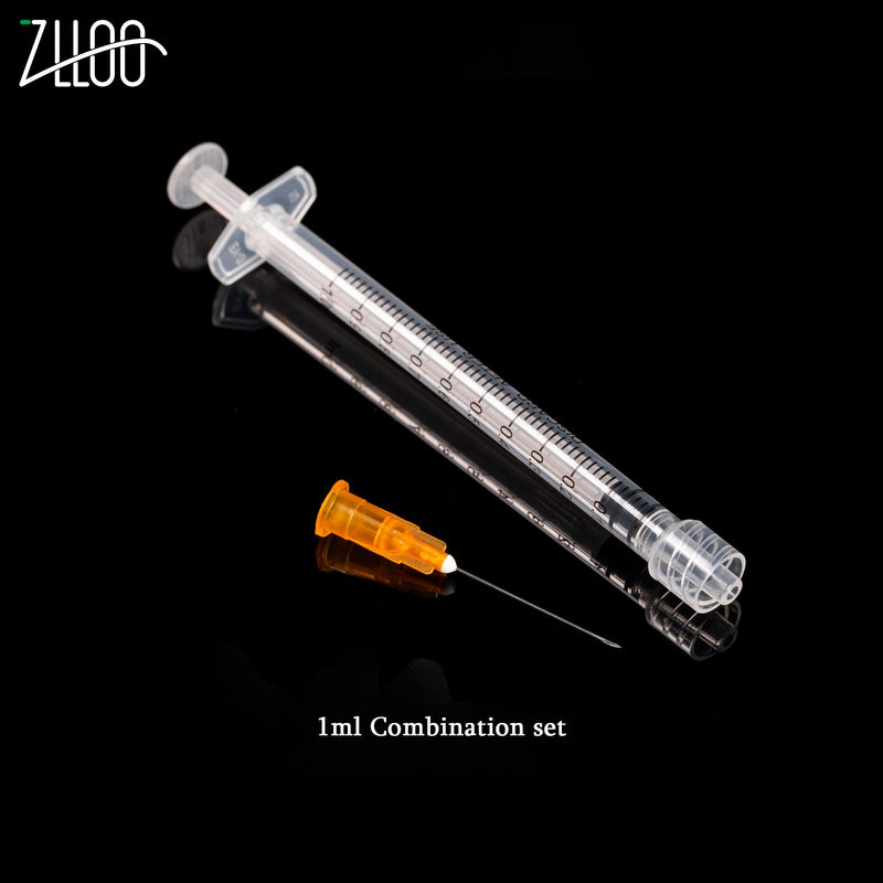 1ml/cc Plastic Tube with 25G-25mm Head, Disposable Luer-Lock Independent Packaging, Easy to Use (Pack of 100) 100 Items