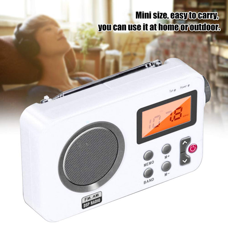Radio - Shower Radio Speaker, AM/FM Radio with LCD Display, Portable Stereo Radio with Earphone Port for Home, Beach, Hot Tub, Bathroom