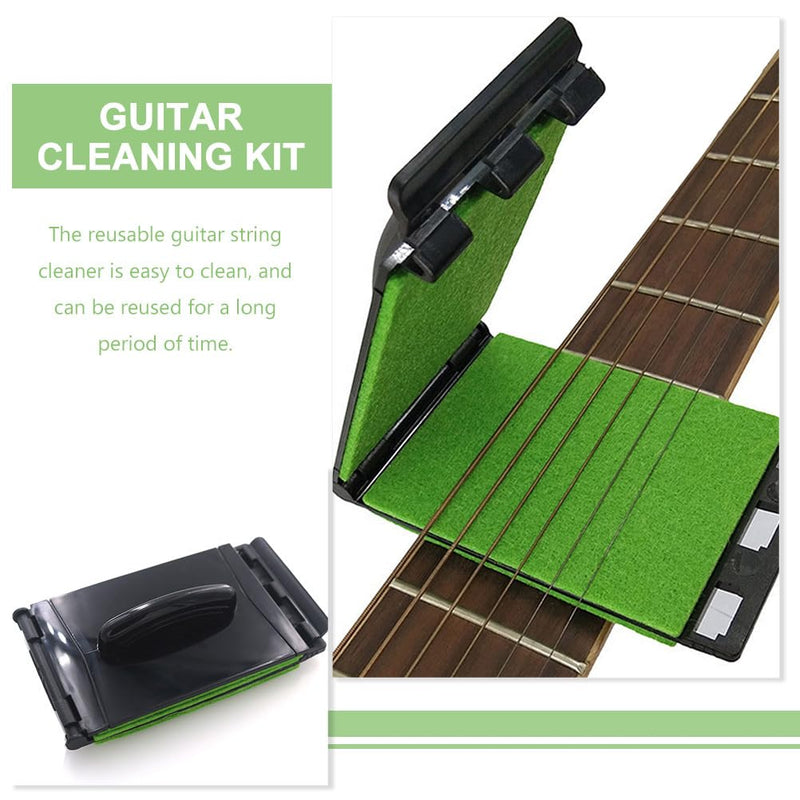VICASKY 2pcs Guitar String Cleaner Clean Fretboard Cloth Tool Scrubber Guitar String Cleaner, Guitar Fretboard Fingerboard Scrubber Cleaner Cleaning Cloth Tool Cleaning Maintenance Care Kit