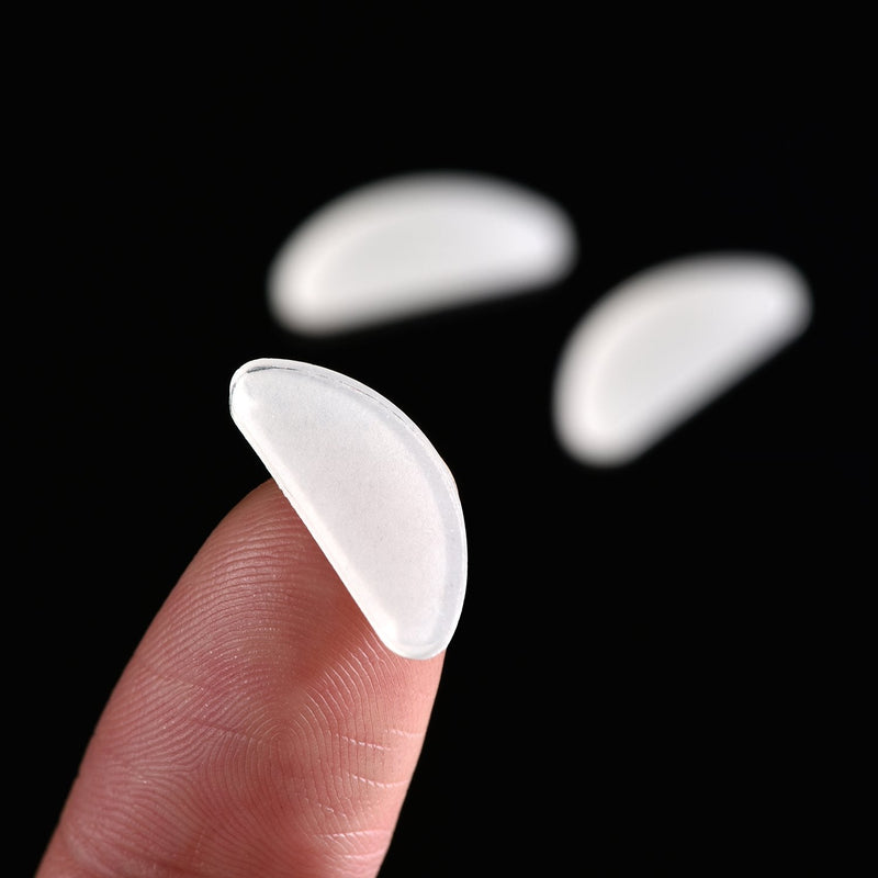 TOODOO 18 Pairs Eyeglasses Nose Pads Adhesive Silicone Glasses Replacement Anti Slip Nosepads for Eyeglass Glasses Sunglasses (Transparent, 1mm) 1 mm Transparent