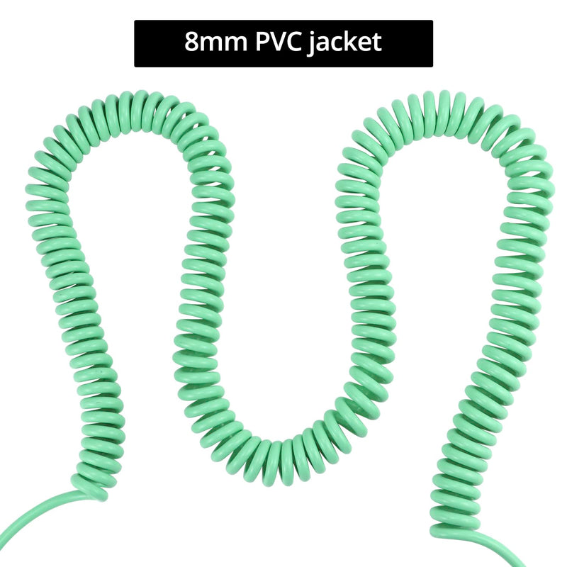 QWORK Guitar Cable, 30ft Coiled Instrument Cable for Guitar/Bass, Green