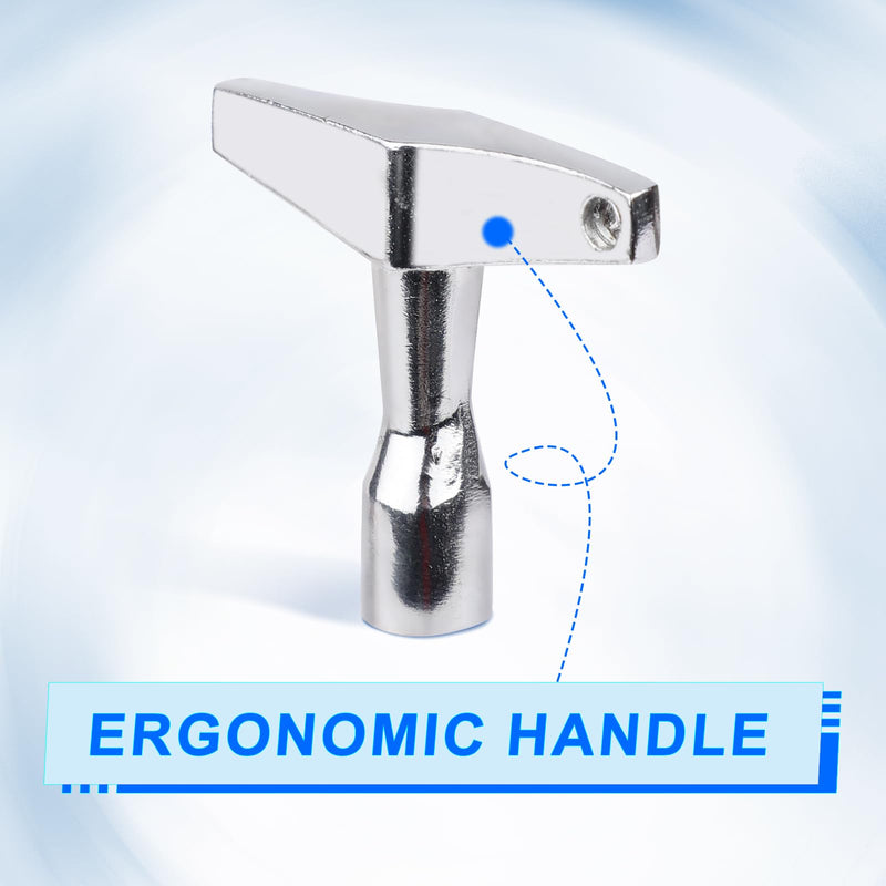 4pcs Drum Key Tool, Drum Tuner Key Drum Tuning Key Drill Bit Drum Key Tuner with Ergonomic Handle for Acoustic & Electronic Drums Metal Hardware Key Tool(Quadrilateral)
