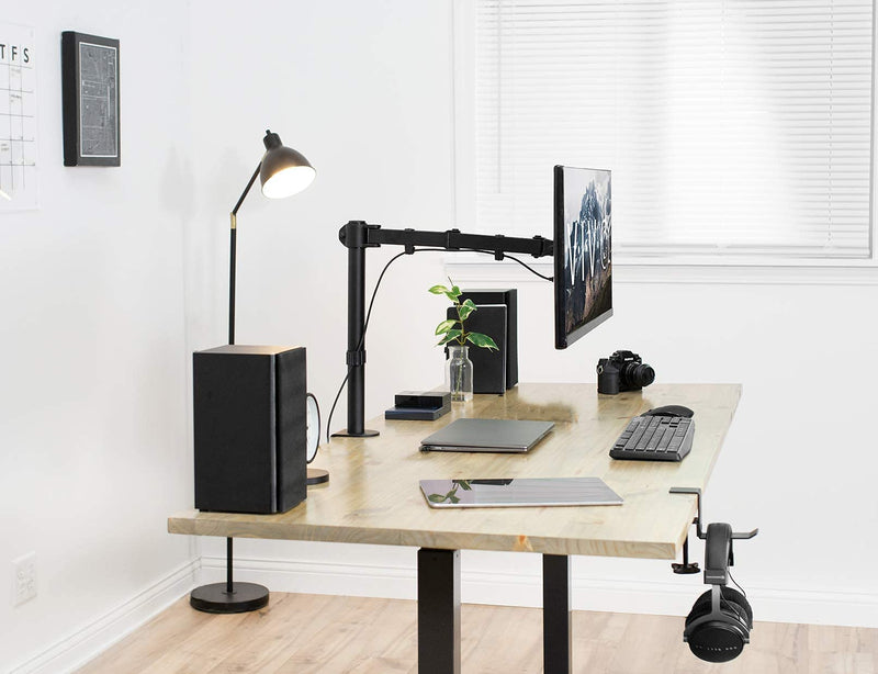 VIVO Quick Attach VESA Adapter Designed for HP Models 27er, 27es, 27ea, 25er, 25es, 24ea, 23er, 23es, 22er, 22es, 22f, 23f, 24f, 25f, and 27f with Single Monitor Desk Mount for Screens up to 22 lbs