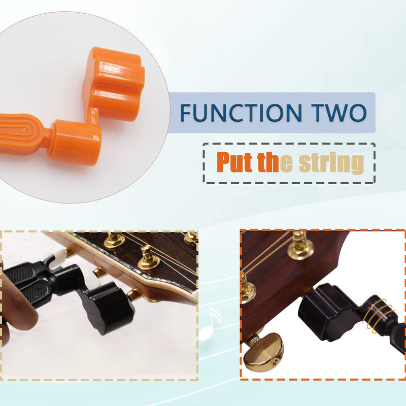 [AUSTRALIA] - 3Pcs Guitar String Cutter and Winder Tool, Acoustic Guitar Bridge Pin Remover Puller, 3-In-1 Guitar String Replace Tool for Guitar Mandolin Banjo orange 