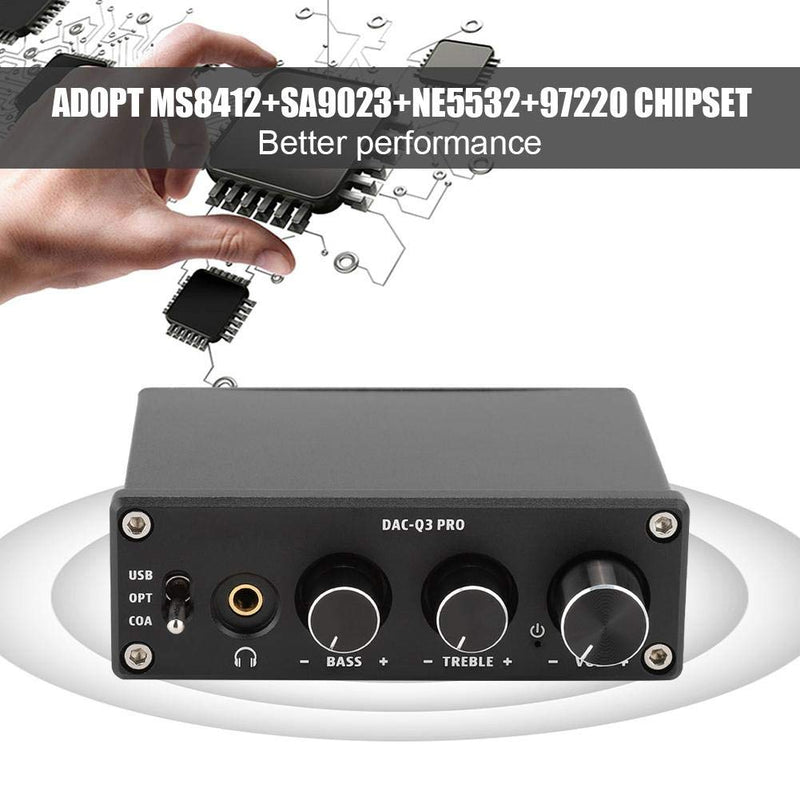 Digital to Analog Audio Converter, SPDIF TOSLINK Optical Fiber/Coaxial to Analog L/R RCA + 3.5mm Jack Stereo Adapter DAC Decoder for PS3, for PS4 for Blu-ray Player HDTV DVD Headphone(Black) Black