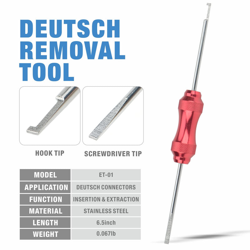 iCrimp ET-01 Deutsch Insertion & Extraction Tools, Contact Extraction, Contact-to-Housing, Wedgelock Removal Tool for DT, DTM, DTP-Series