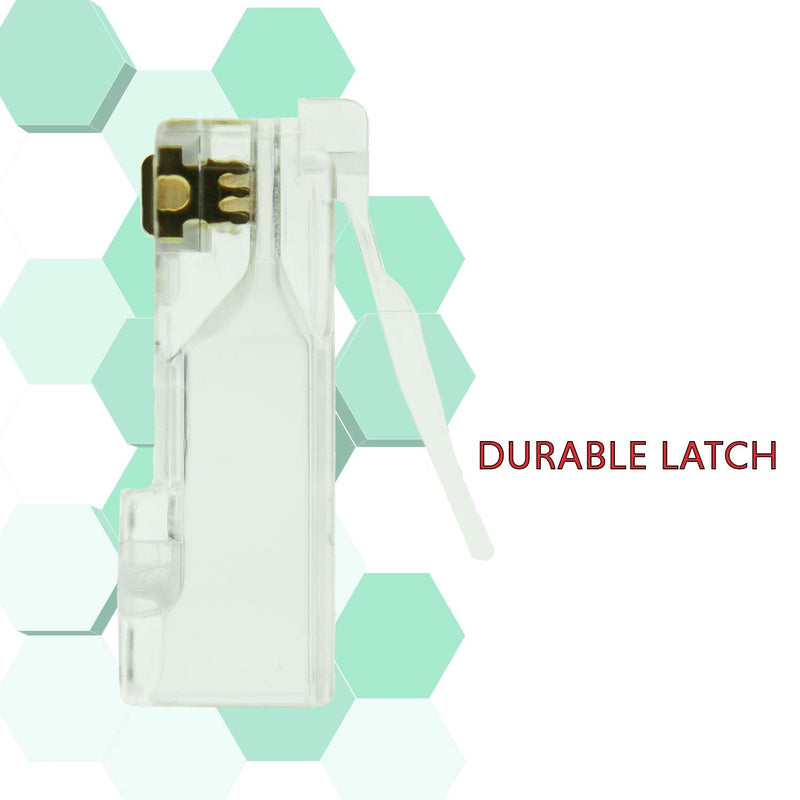 LINKUP Cat6 RJ45 Pass-Through Plugs | 105-Pack, Gold | shielded modular termination, tool-free, gold-plated, for solid and stranded Ethernet cable EZ Through Plugs - 105 pcs