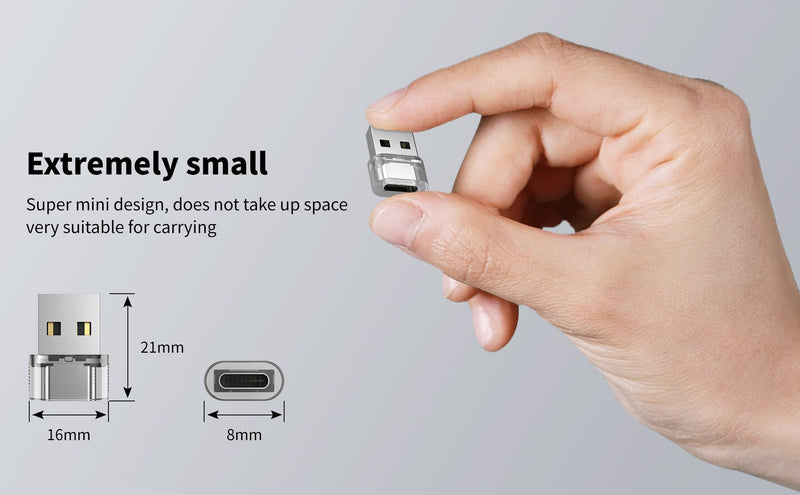 [AUSTRALIA] - USB to USB Clear Adapter 5 Pack,USB C Female to A Male Charger Converter Compatible with Apple Watch Ultra iWatch 8 7,iPhone15 14 13 Pro Max Plus,iPad 9 10 Air 5 Mini 6,Car Ect. 5 pack-Clear 