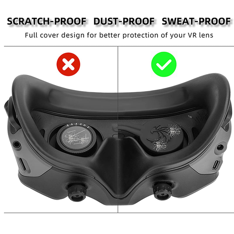 Lens Protective Cover Cap for DJI Goggles 3 Silicone Protector Cover Case Dust Cover Compatible for DJI Avata 2 Goggles 2/3 Accessories