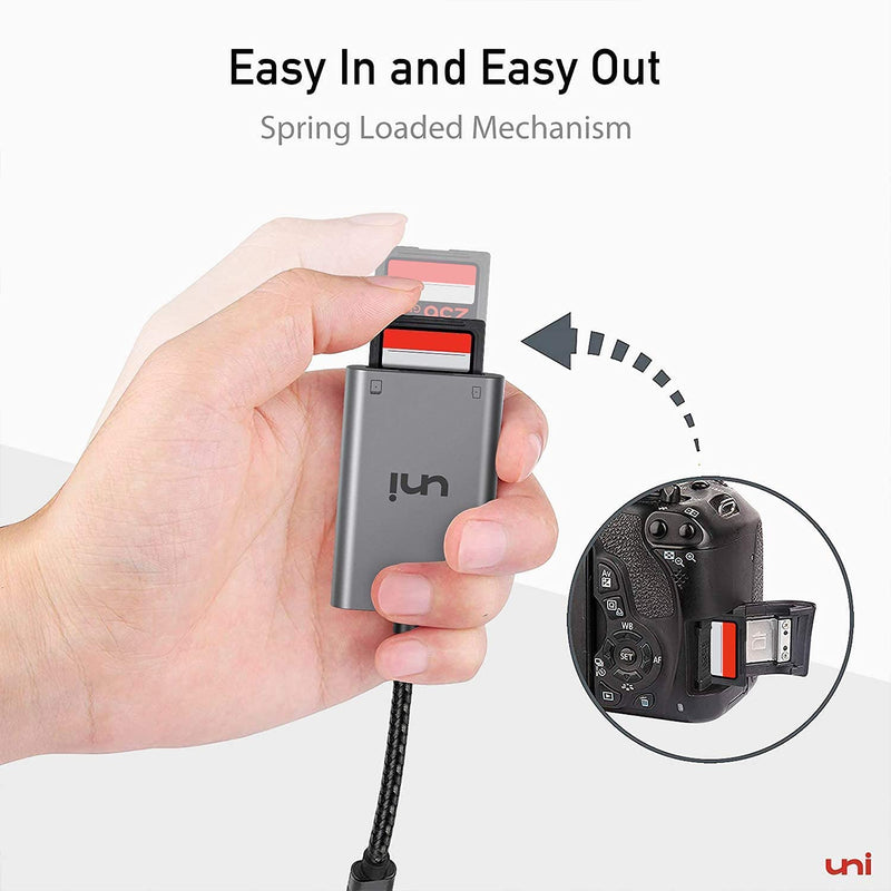 SD Card Reader, uni Sturdy USB C to Micro SD Memory Card Reader Adapter ( 2TB Capacity, 5Gbps Transfer) Thunderbolt 3 Compatible with Android Galaxy S20, MacBook Pro/MacBook Air and More