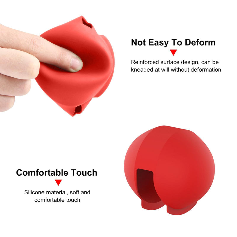 Insta 360 X5 Invisible Dive Case Lens Guard, Silicone Lens Cover Protector for Insta360 X5 Diving Case Lens Cap, Action Camera Accessories (Red) Red