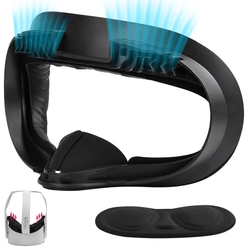 TechKen Quest 2 Face Pad and Charging Station for Quest 2/Quest 3S/Quest 3