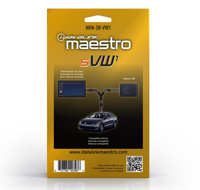 Idatalink Maestro HRN-SR-VW1 T-Harness for Select Volkswagen Vehicles 2002-16, replace The factory radio while retaining steering wheel controls & use of factory amp (ADS-MSR module also required)