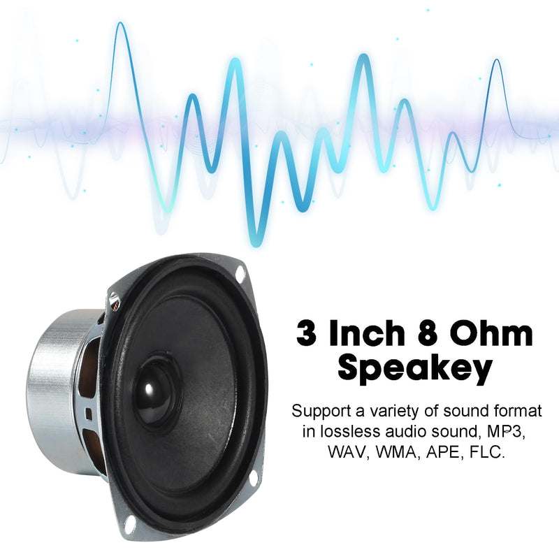 [AUSTRALIA] - 4PCS 10W Mini 3" HiFi Full Range Speaker 8 Ohm Anti-Magnetic Audio 2.0/2.1 Home Stereo Woofer Loudspeaker 90dB High Sensitivity for DIY Boom Box Satellites Speaker 