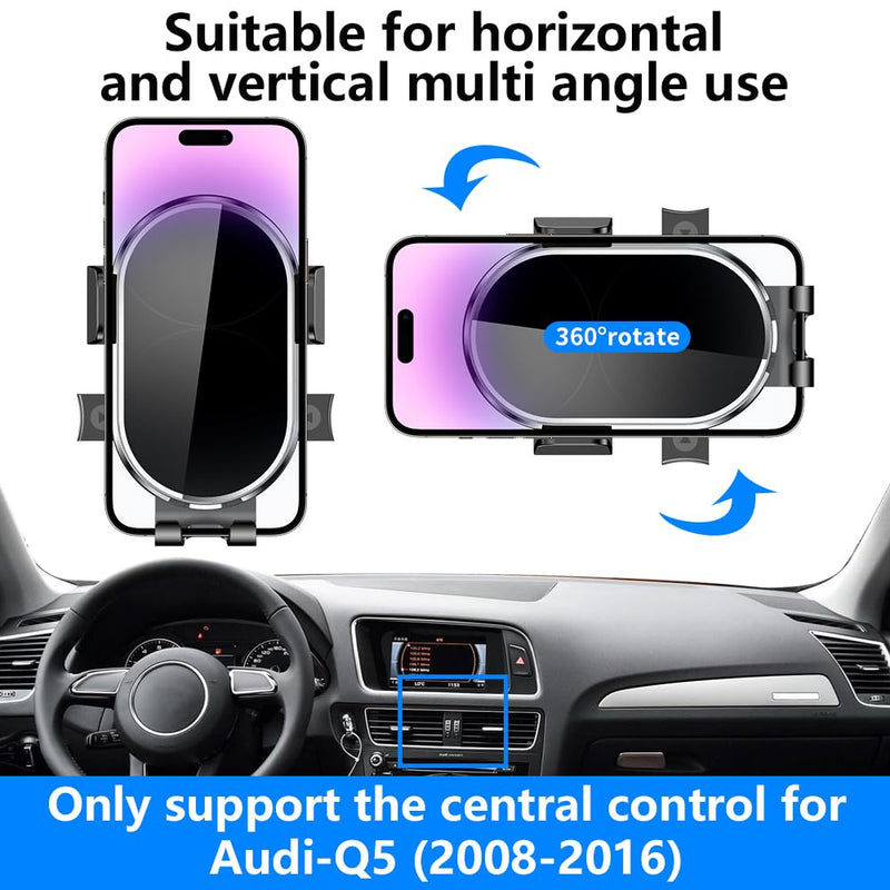 Car Phone Holder for Audi Q5 2008-2016, Audi SQ5 2014-2017 Auto Accessories Navigation Bracket Interior Decoration Dashboard Cell Mobile Phone Mount Holders case Accessory for Audi Q5 2008-2016 , Audi SQ5 2014-2017