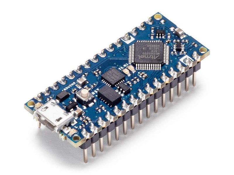 Arduino Nano Every with headers [ABX00033] – Compact ATmega4809 Microcontroller with Micro USB, 20 Digital I/O, 6 Analog Inputs, and Easy Prototyping for DIY Projects