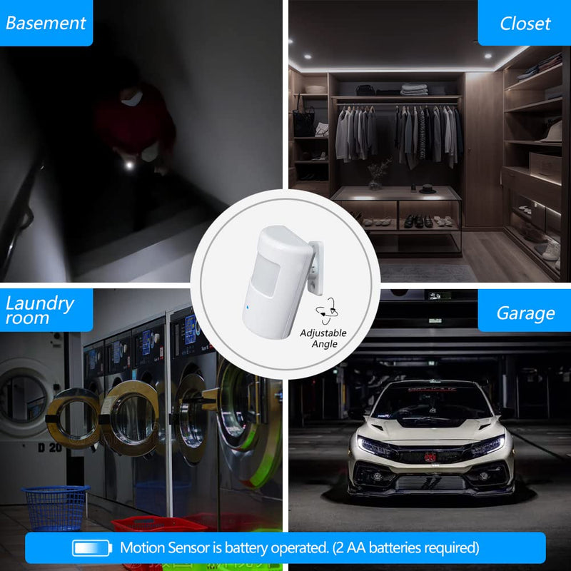Plug-in Wireless Motion Activated Light Control, No Wiring, Adjustable Detection Range, Always-on Timer and Light Sensor, Motion Detector and Plug Set, 2 Pack 2 Pack-standard